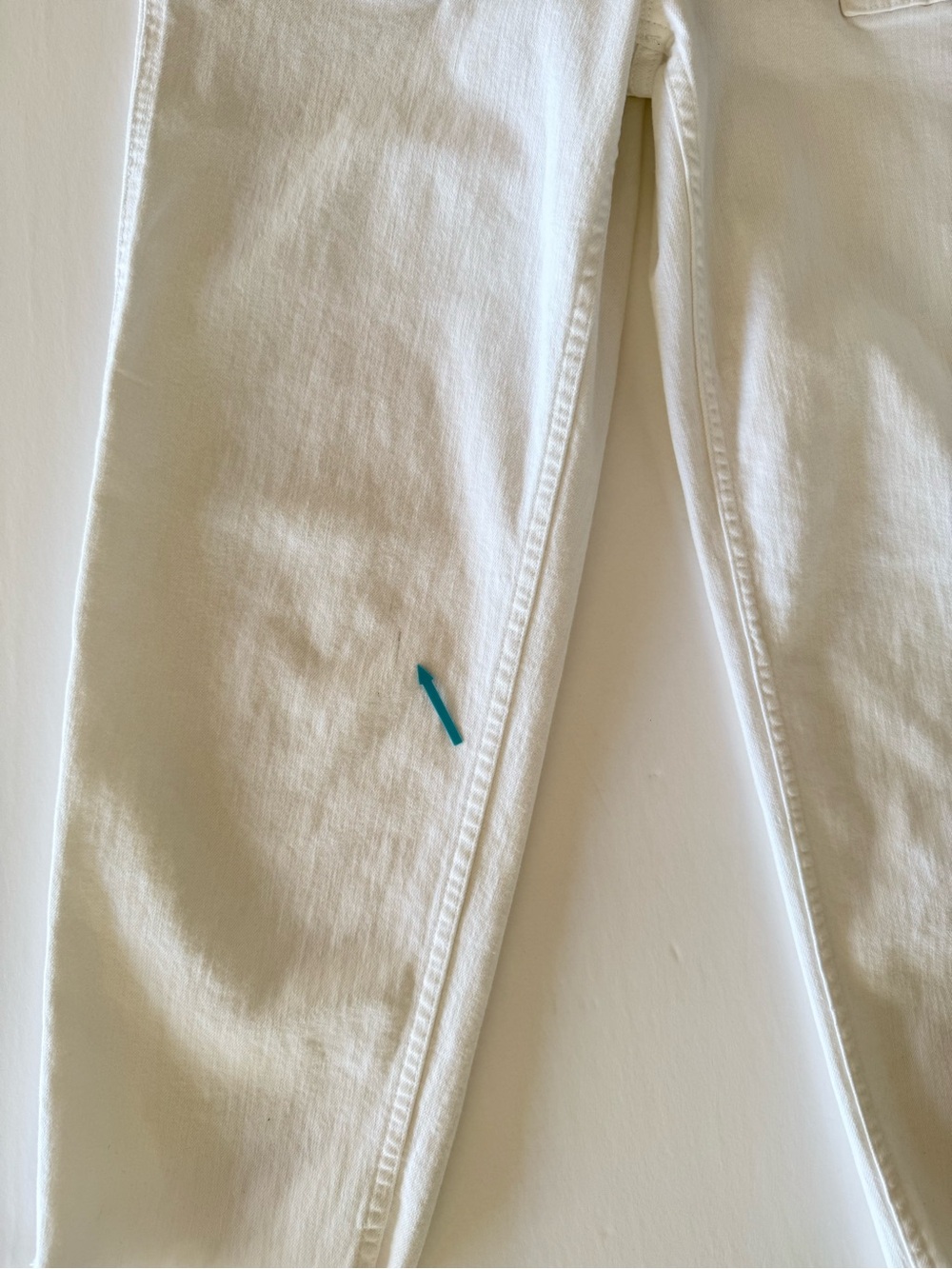 Mother The Private Ankle Fray Jeans White High Rise Patch Pocket Size 25 - Picture 9 of 14